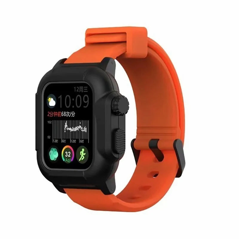 Waterproof Box Case Strap For Apple Watch