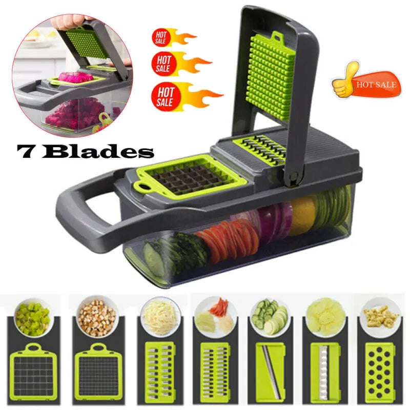 7 in 1  Multifunction Vegetable Cutter Food Slicer Dicer