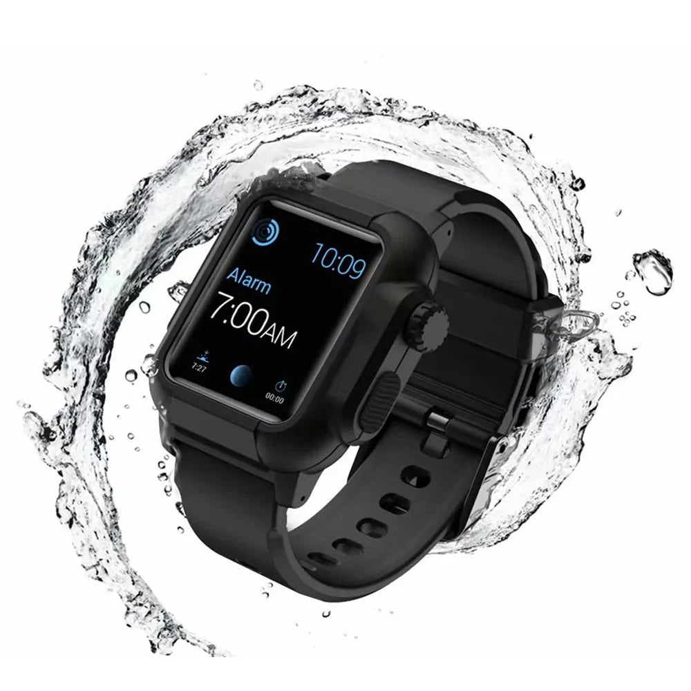 Waterproof Box Case Strap For Apple Watch