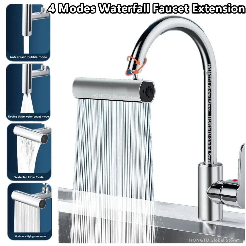 Swivel Waterfall Faucet Extension Adapter Sprayer