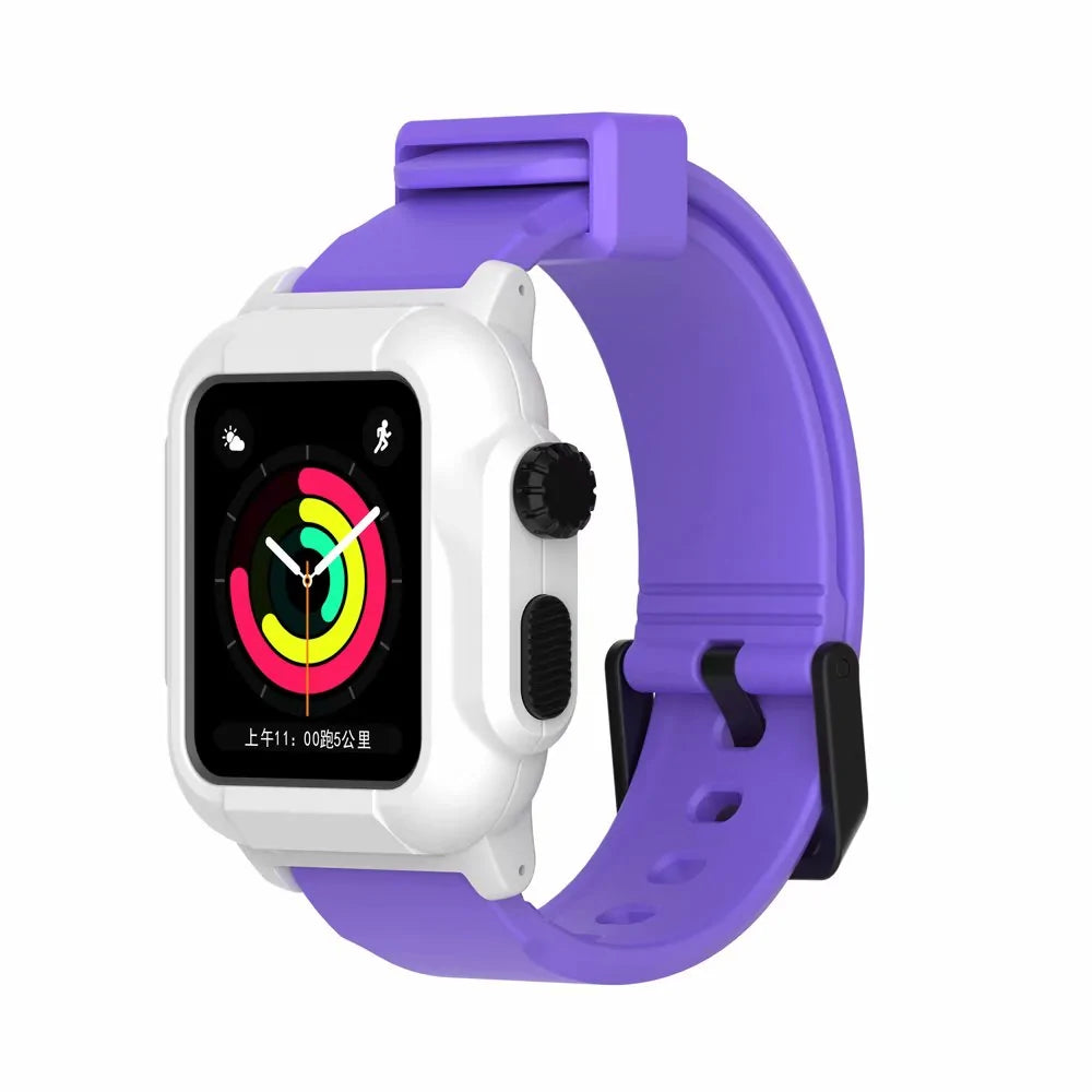 Waterproof Box Case Strap For Apple Watch