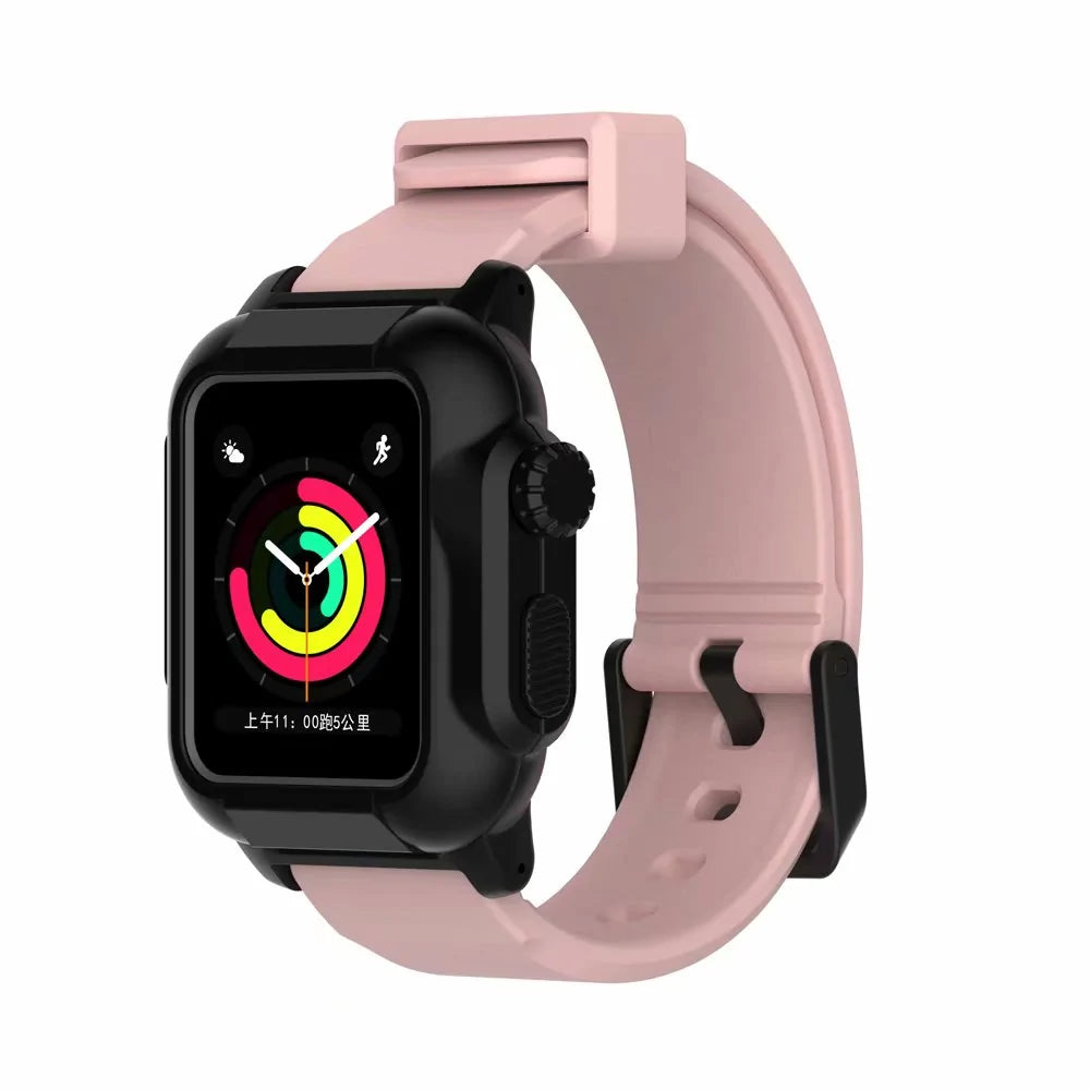 Waterproof Box Case Strap For Apple Watch